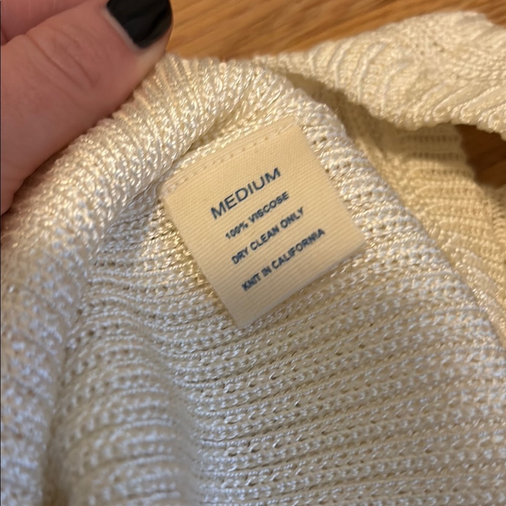 Cream Ribbed Tank Top - Picture 4 of 4